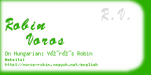 robin voros business card